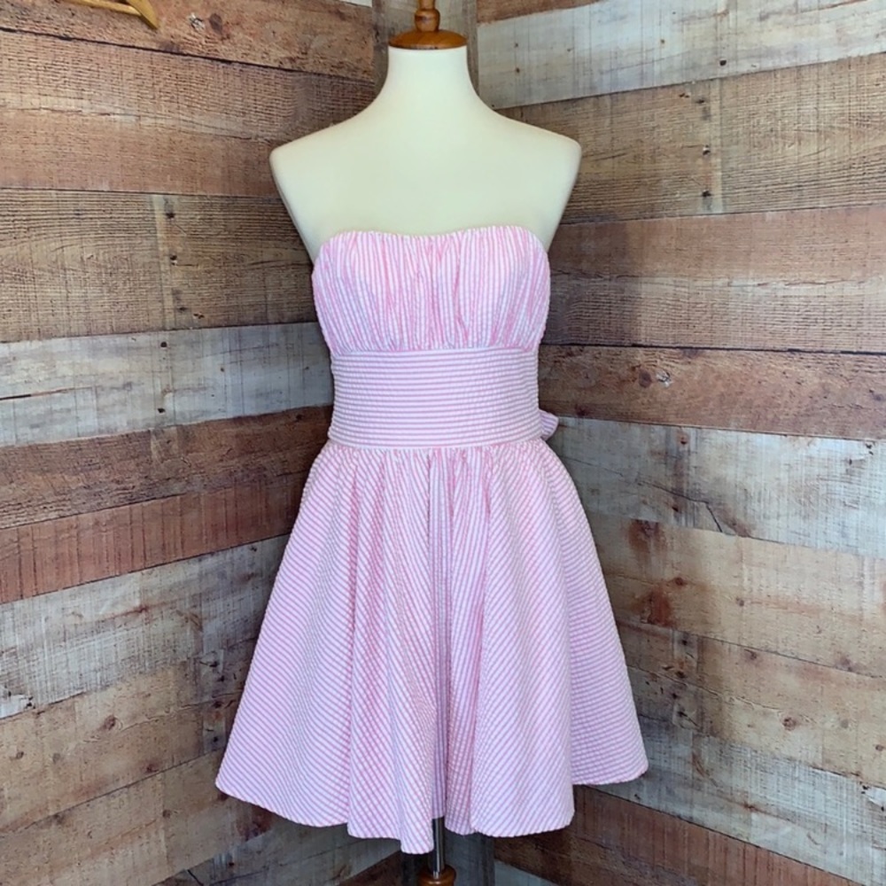 Rare & Vintage BETSEY JOHNSON Candy Stripe Bow Fit Flare Dress
